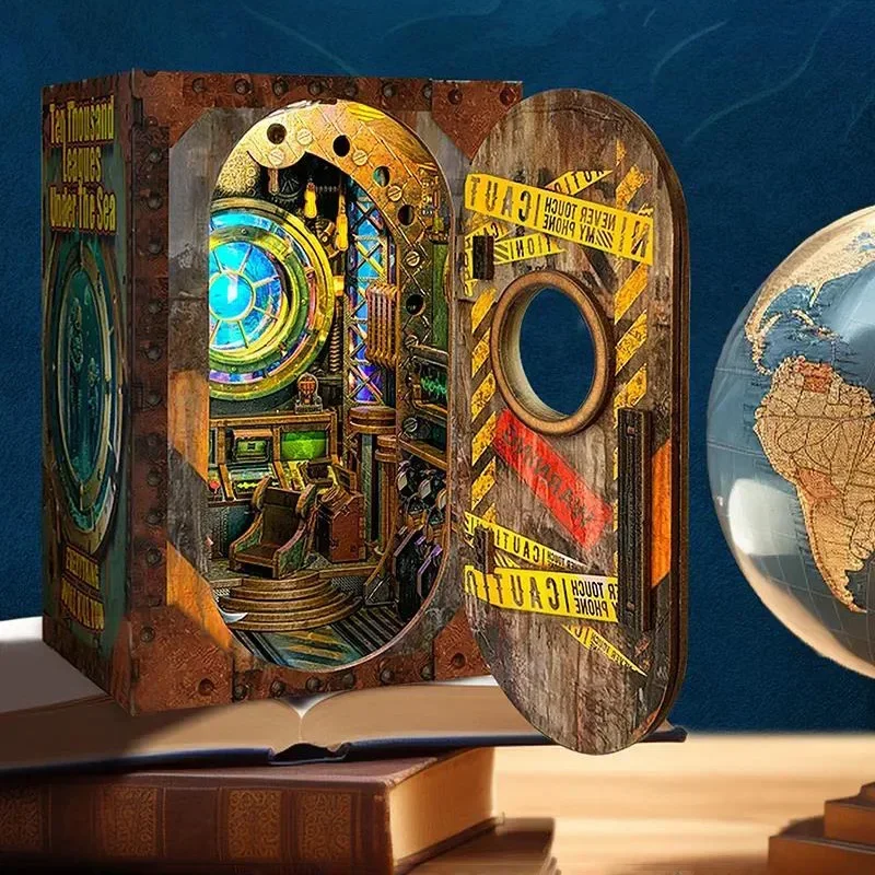 Ten Thousand Leagues Under the - Diy Wooden Book Nook Kit Shelf Insert recension och pris