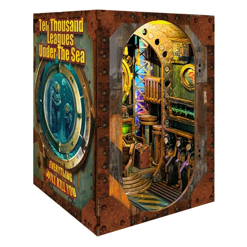 Ten Thousand Leagues Under the - Diy Wooden Book Nook Kit Shelf Insert recension och pris