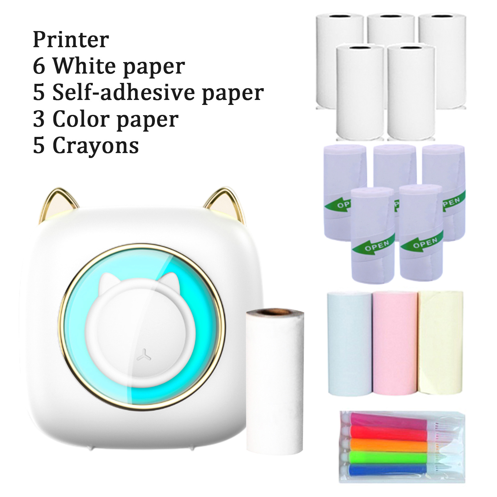 【New】C23 Portable Thermal Prin - Mini Pocket Thermal Printer Paper Roll recension och pris