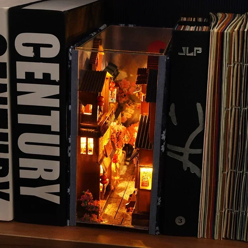 DIY Wooden Japanese Store Book - Diy Wooden Book Nook Kit Shelf Insert recension och pris