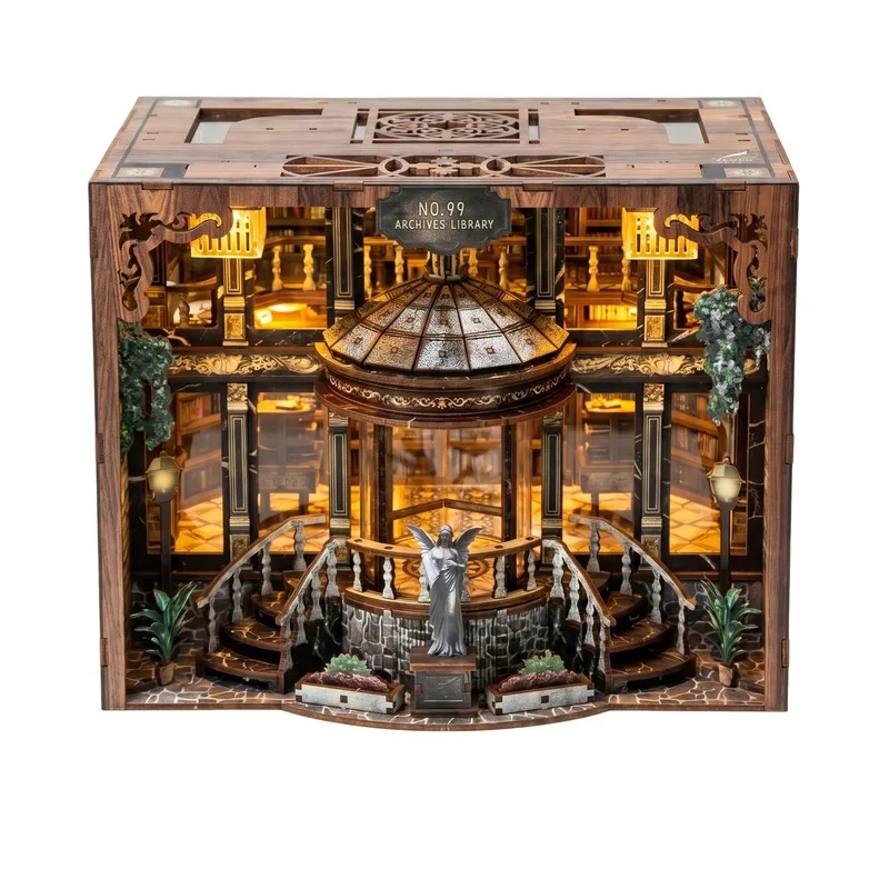 3D Model Kit With Light Booken - Diy Wooden Book Nook Kit Shelf Insert recension och pris