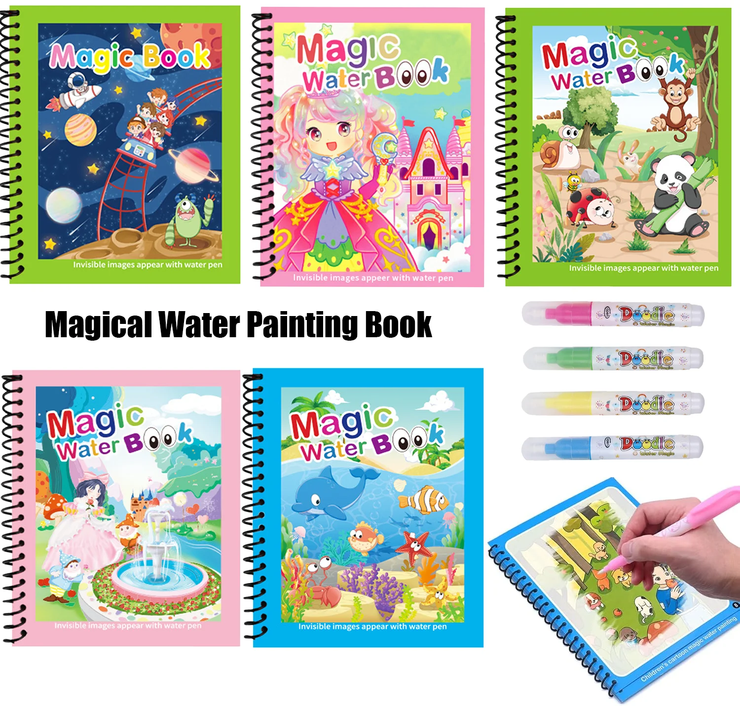 Reusable Painting Book Montess - Reusable Water Magic Coloring Book recension och pris