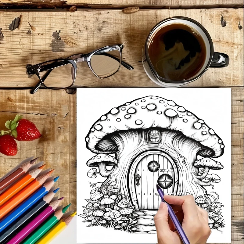 Coloring Book Fairy Door for A - Adult Coloring Book Stress Relief recension och pris